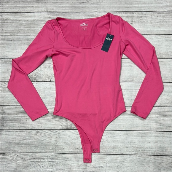 Hollister Tops - Hollister Pink Long Sleeve Bodysuit
